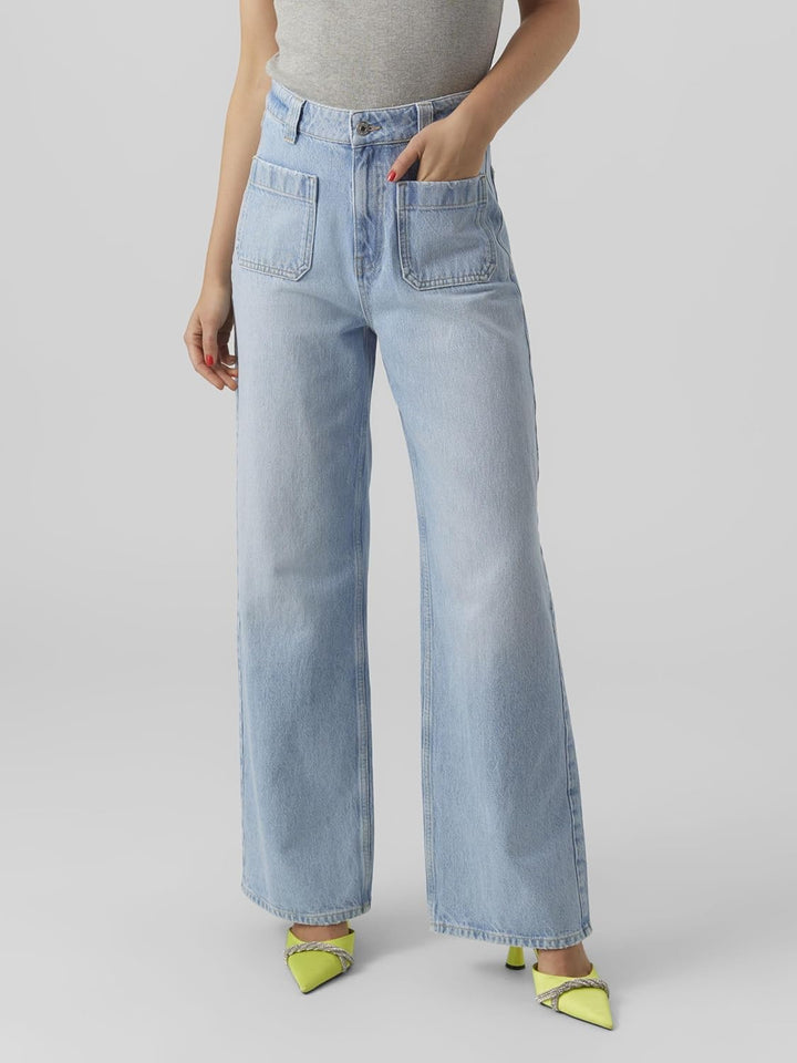 VERO MODA Damen Jeans 28W / 32L Light Blue Denim, 28W / 32L Light Blue Denim