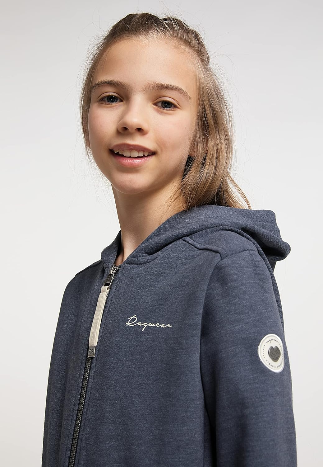 Ragwear Mädchen Sweatjacke oder Hose THEA ZIP ORGANIC Sweatshirt mit Kapuze und Reissverschluss Über