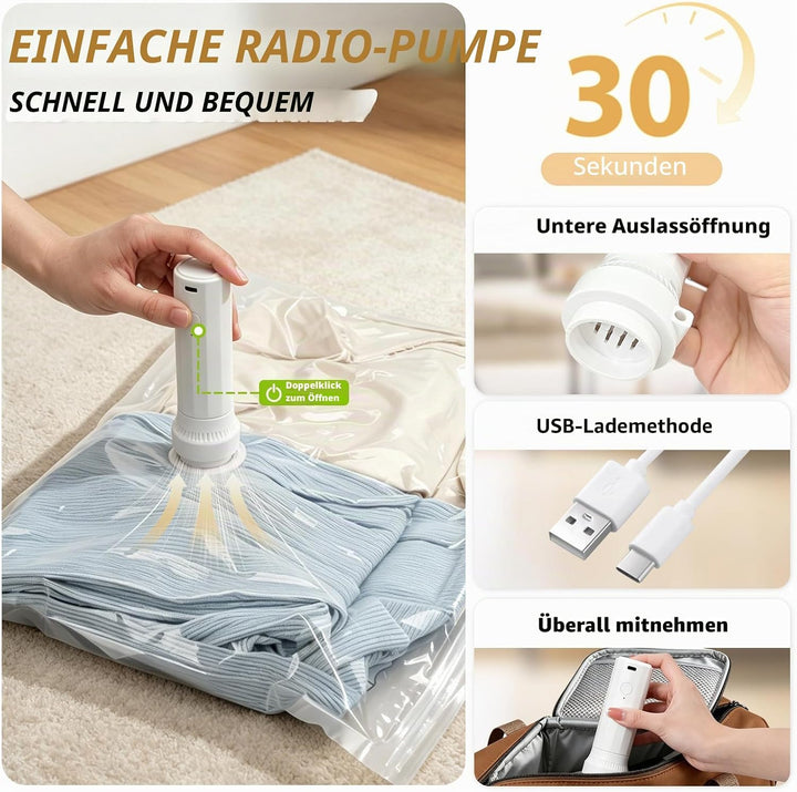Jcocylse Vakuumierbeutel für Kleidung & Bettdecken – Platzsparende Vacuum Bags for Clothing – Vakuum