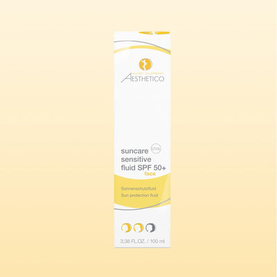 AESTHETICO suncare sensitive fluid SPF 50+ - Sonnencreme für das Gesicht mit sehr hohem UV-Schutz, f