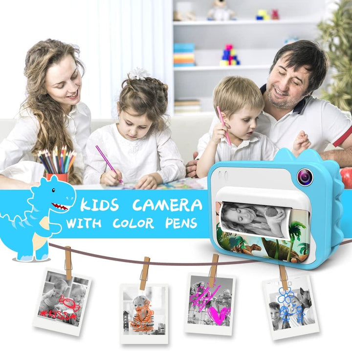 Ukuu KinderKamera 2,4 Zoll Bildschirm Print Sofortbildkamera für Kinder 1080P Digitalkamera mit 3 Ro