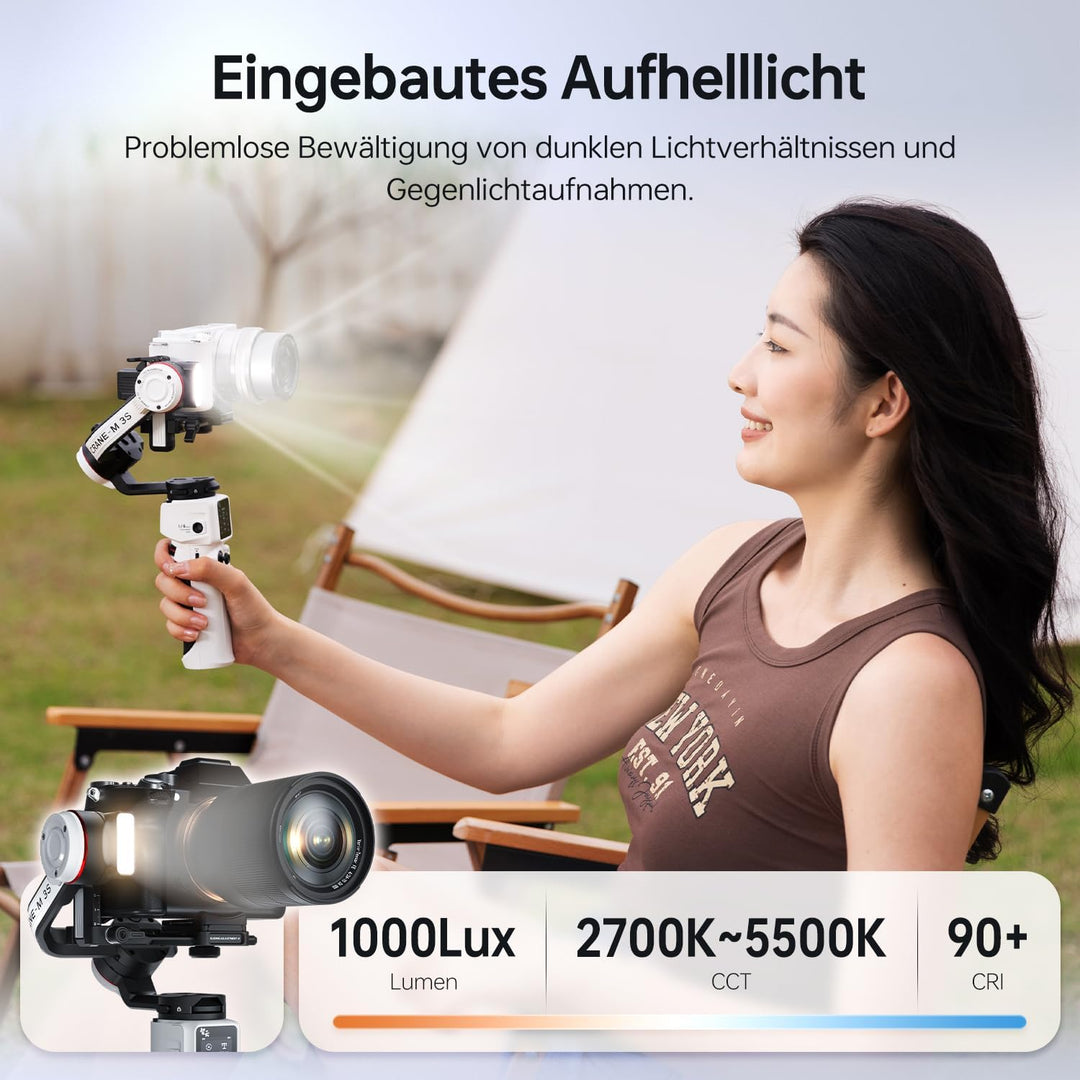ZHIYUN Crane M3S [Official] Gimbal Stabilisator für Kamera Spiegellose/Smartphone/Action Cam/Gopro,