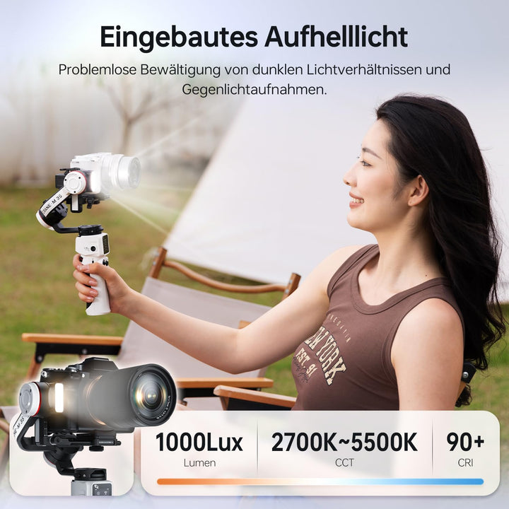 ZHIYUN Crane M3S [Official] Gimbal Stabilisator für Kamera Spiegellose/Smartphone/Action Cam/Gopro,