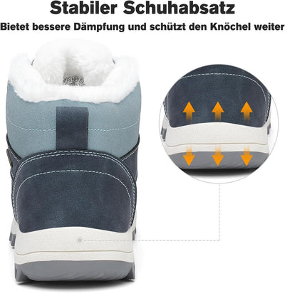 Mishansha Winterschuhe Warme Gefütterte Herren Damen Winterstiefel Wasserdicht Trekkingschuhe Wander