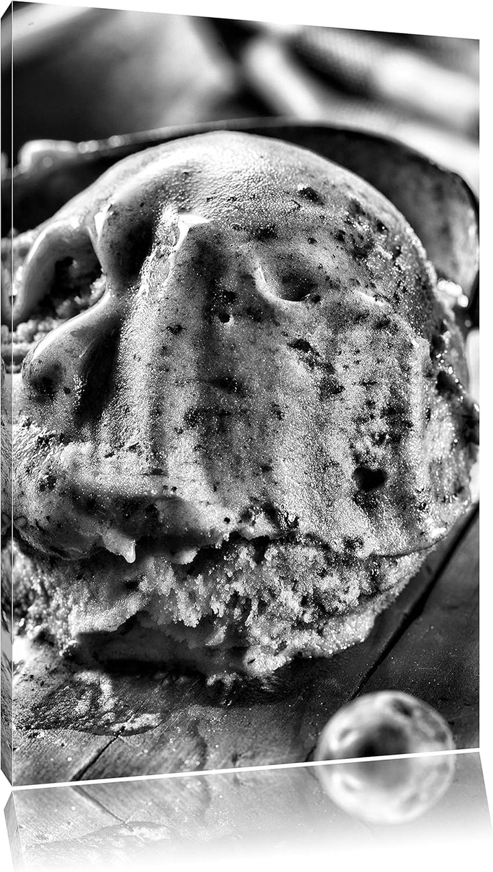 Pixxprint Monocrome, Köstliches Beeren EIS, Format: 100x70 auf Leinwand, 100x70