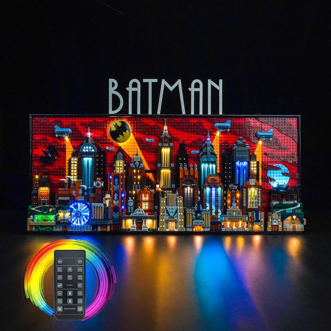 Fernbedienung Licht-Kit für Lego 76271 Batman: The Animated Series Gotham City (Nicht Lego), Led Bel