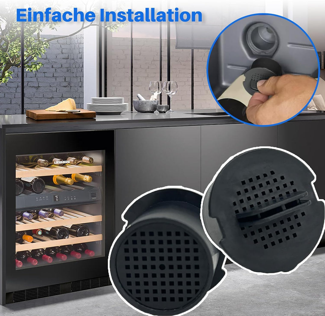 Aktivkohlefilter Rund Weinkühlschrank Ø 51 mm kompatibel mit Liebherr 7433243, Wein Filter Luftfilte