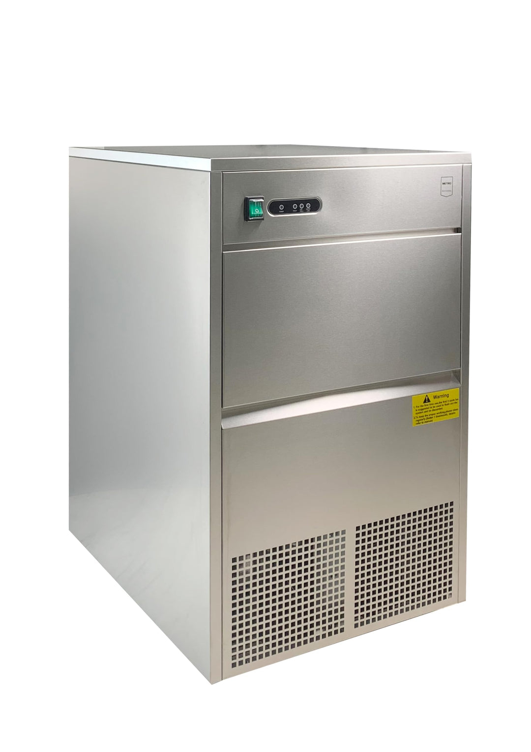 METRO Professional Eiswürfelmachine GIM1026B, Edelstahl, 42 x 51.4 x 65.5 cm, 170 W, silber (60.4 x