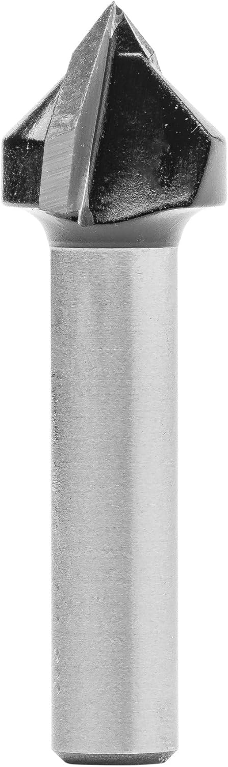 ENT 12050 V-Nutfräser und Schriftenfräser HW, Schaft (S) 8 mm, Durchmesser (D) 15,9 mm, NL 12,7 mm,