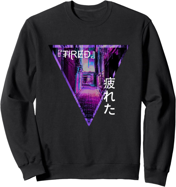 Vaporwave Aesthetic Tired Japan Streetwear Sweatshirt