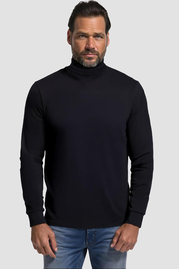 JP 1880 Herren grosse Grössen Übergrössen Menswear L-8XL JP1880 Rollkragen-Shirt, Basic, Jersey, Lan
