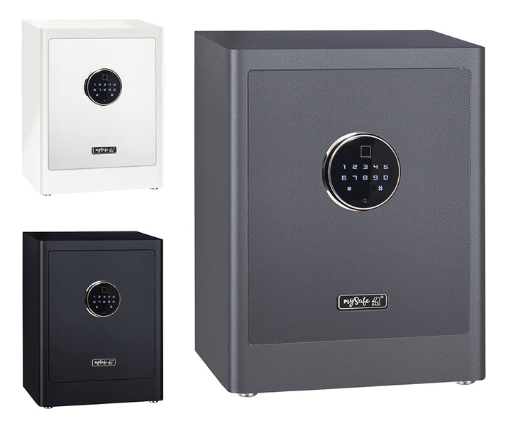 mySafe Premium 450 | elektronischer Schrank-Tresor | Zahlencode & Fingerscan | modernes Design | hoh