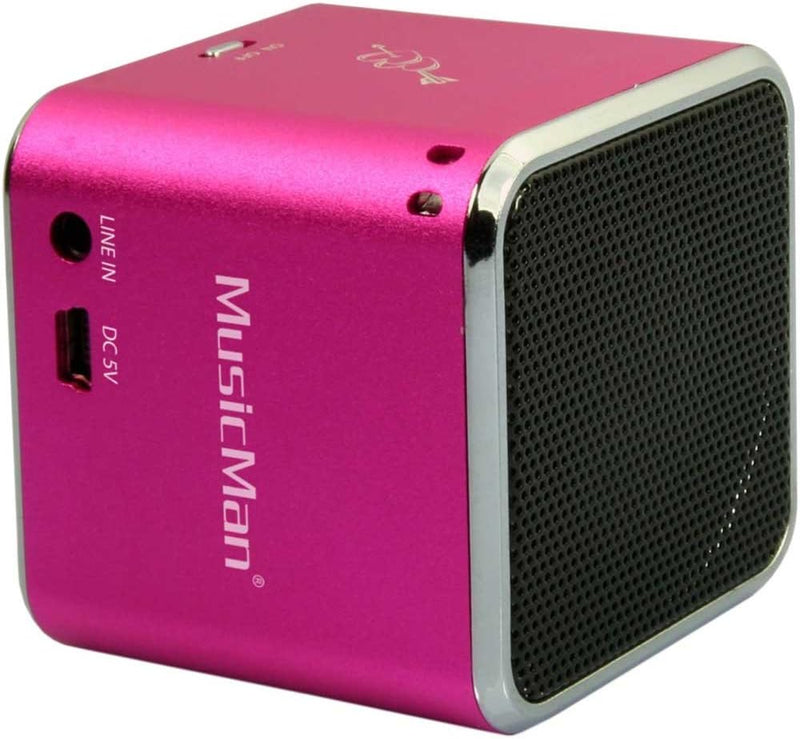 MusicMan mini Wireless Soundstation BT-X2 (MP3 Player, Bluetooth) pink Musicman BT-X2 Single Pink, M