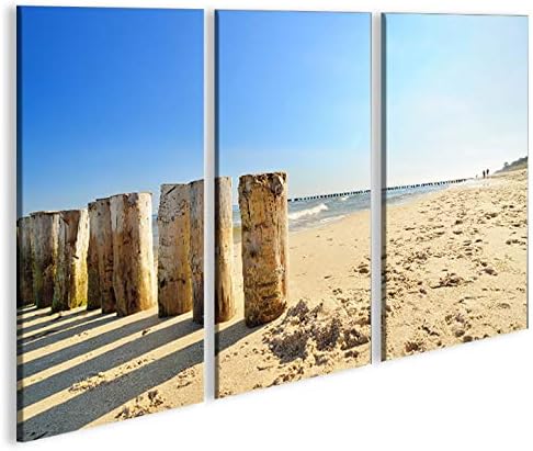 islandburner Bild Bilder auf Leinwand Ostsee Strand 3p XXL Poster Leinwandbild Wandbild Dekoartikel