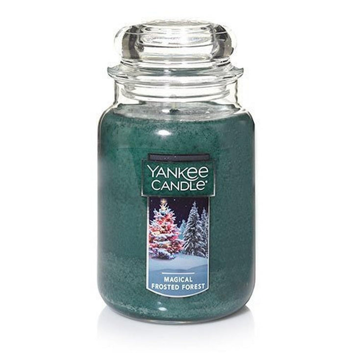 Yankee Candle Magical Frosted Forest Duftkerze, synthetisch, Paraffin_Wachs, Glas, Weiss, L, 22 Magi