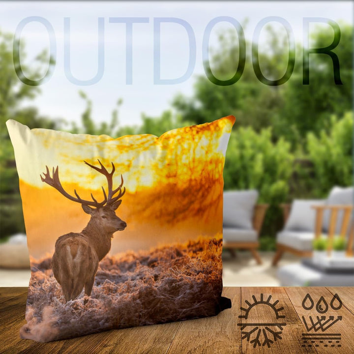 VOID Rentier Hirsch Herbst Kissenbezug Kissenhülle Polyester Weihnachten Deko Winter Outdoor Dekorat