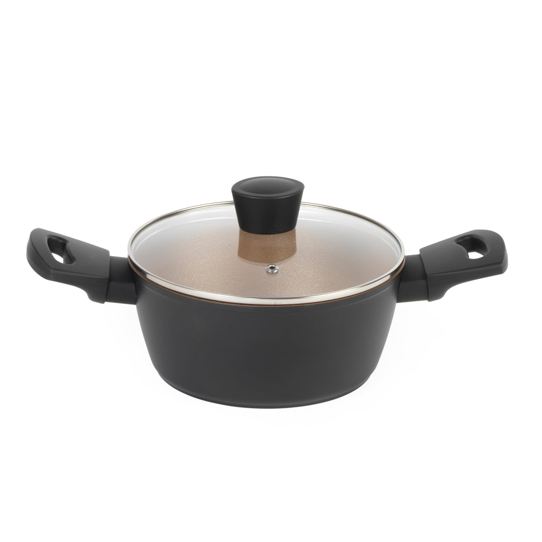 Russell Hobbs RH01669BEU7 Antihaft kochtöpf, 20cm / 2.6L Ungefähre Füllmenge, PFOA Frei töpf mit Gla