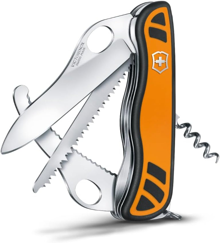Victorinox Taschenmesser Hunter XT Grip (6 Funktionen, Feststellbare Waidklinge, Kordel) orange/schw