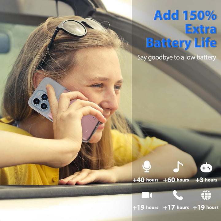 HUOBAO Batteriehülle für iPhone 13 Pro, [6000mAh] Ladegerät Hülle für iPhone 13 Pro, Schützende trag