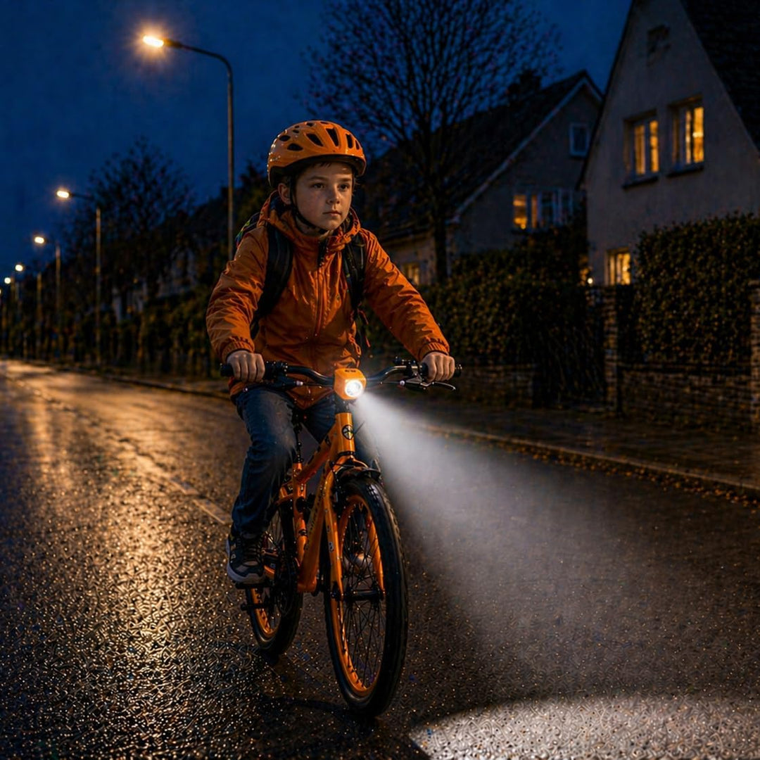 LED-MARTIN KIDDI Fahrradlicht Set, StVZO zugelassen, für Kinderfahrräder, Elektroroller & Laufräder,