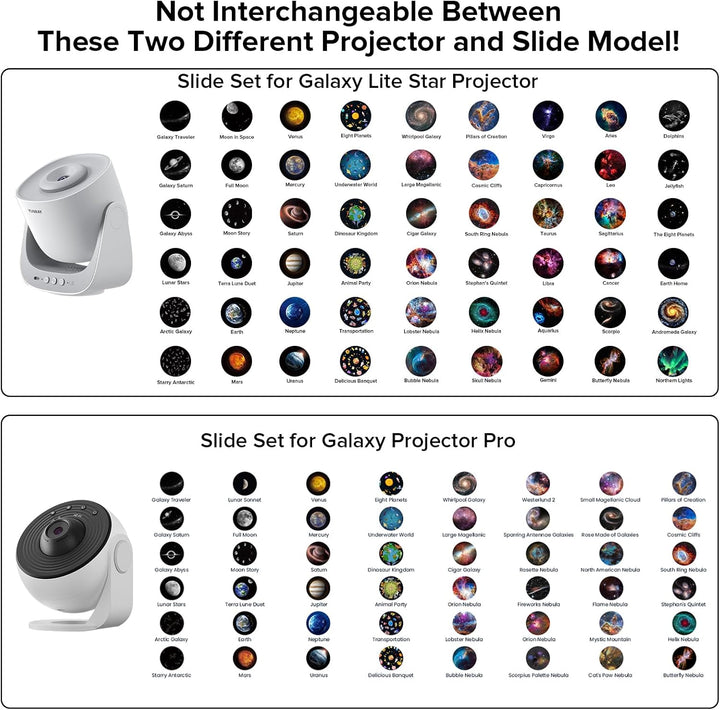 YUNRAY Sternenhimmel Projektor Scheiben - Ultra HD Discs Set, kompatibel mit YUNRAY Galaxy Lite Star