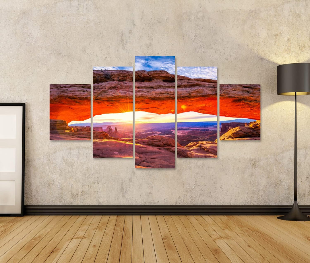 islandburner Bild auf Leinwand Sonnenaufgang Mesa Arch Im Canyonlands Nationalpark Usa Bilder Wandbi