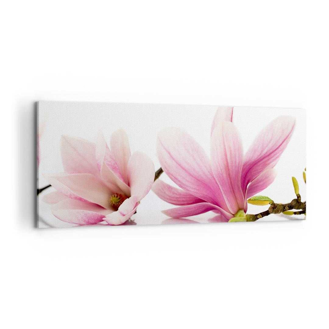 Wandbilder Dekoration Wohnzimmer Magnolie blume natur pflanze Panorama Bilder auf Leinwand 120x50cm