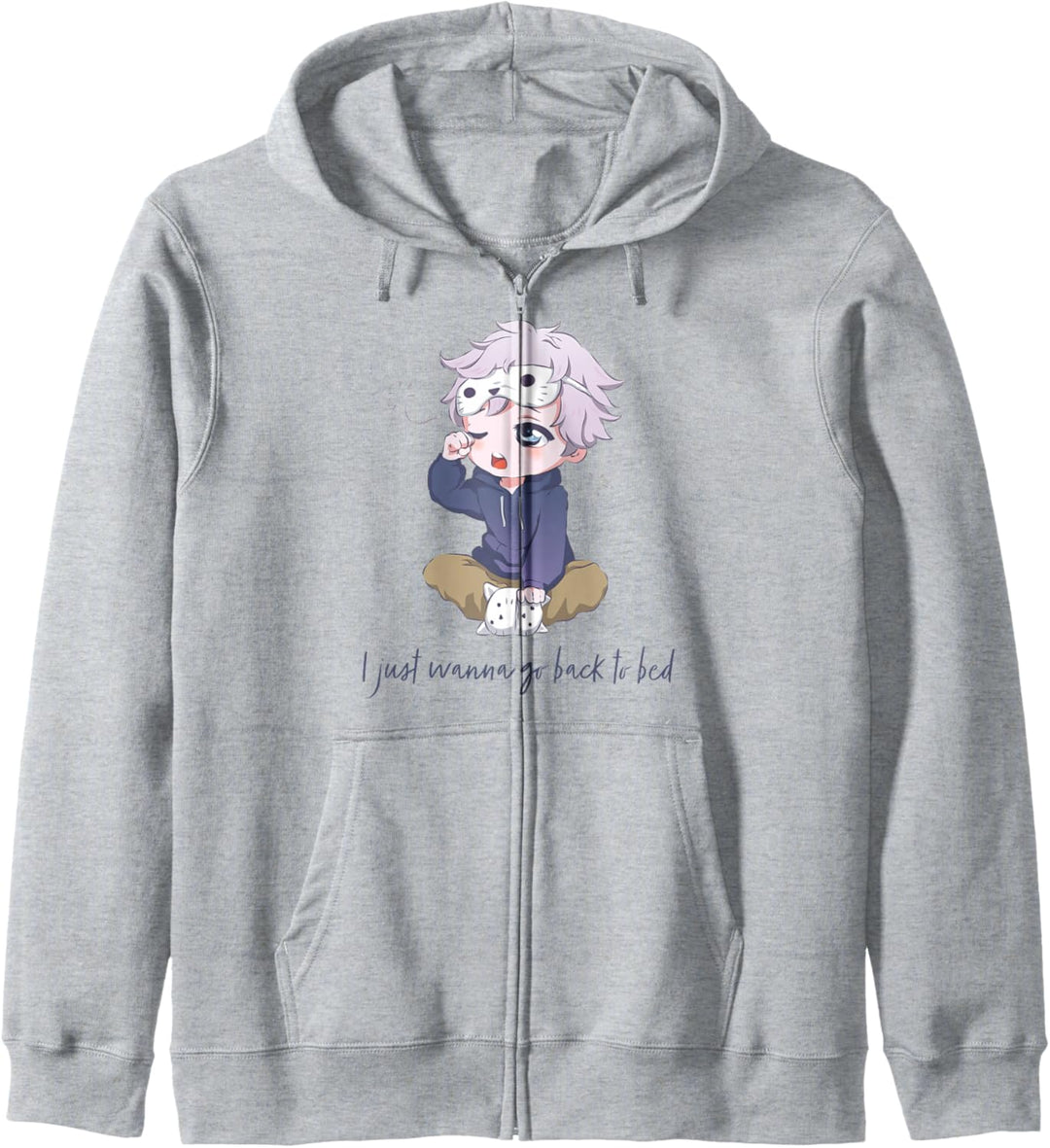 I Just Wanna Go Back to Bed | Cute Chibi Boy Anime Sleeping Kapuzenjacke