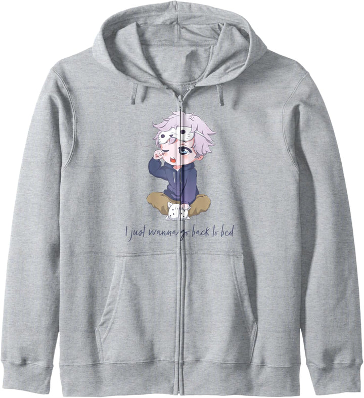 I Just Wanna Go Back to Bed | Cute Chibi Boy Anime Sleeping Kapuzenjacke