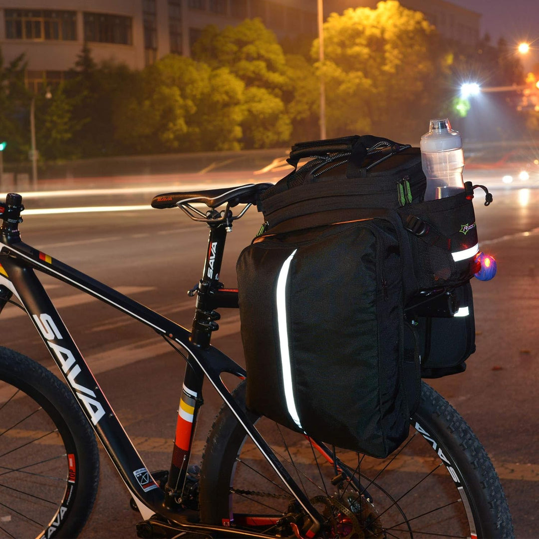 ROCKBROS Fahrrad Gepäckträgertasche wasserdichte Fahrradtasche für Gepäckträger mit Regenschutz 17-3