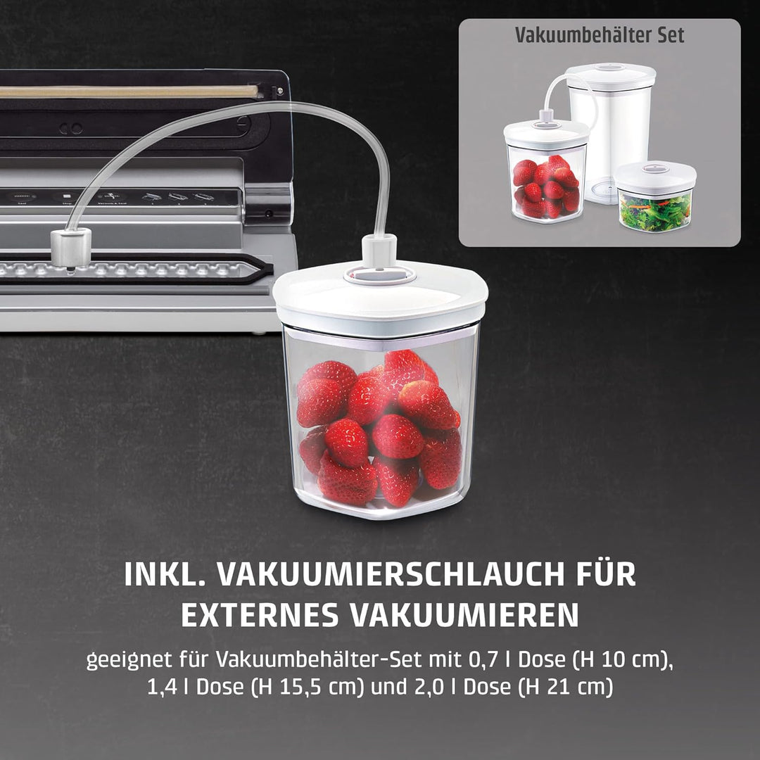 CASO 1371 VC15 Vakuumierer inkl. 10 gratis Vakuumierbeutel, Vakuumstop, Schweissfunktion, Vakuumgerä