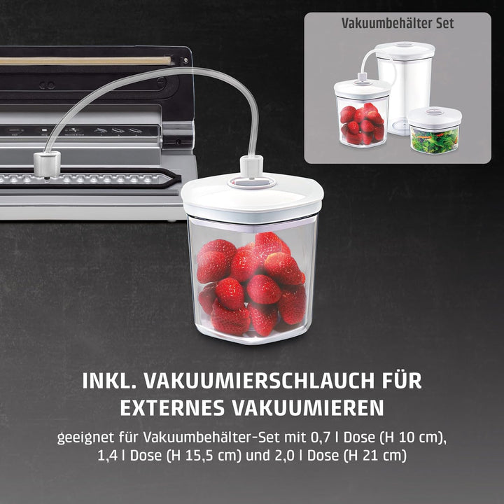 CASO 1371 VC15 Vakuumierer inkl. 10 gratis Vakuumierbeutel, Vakuumstop, Schweissfunktion, Vakuumgerä