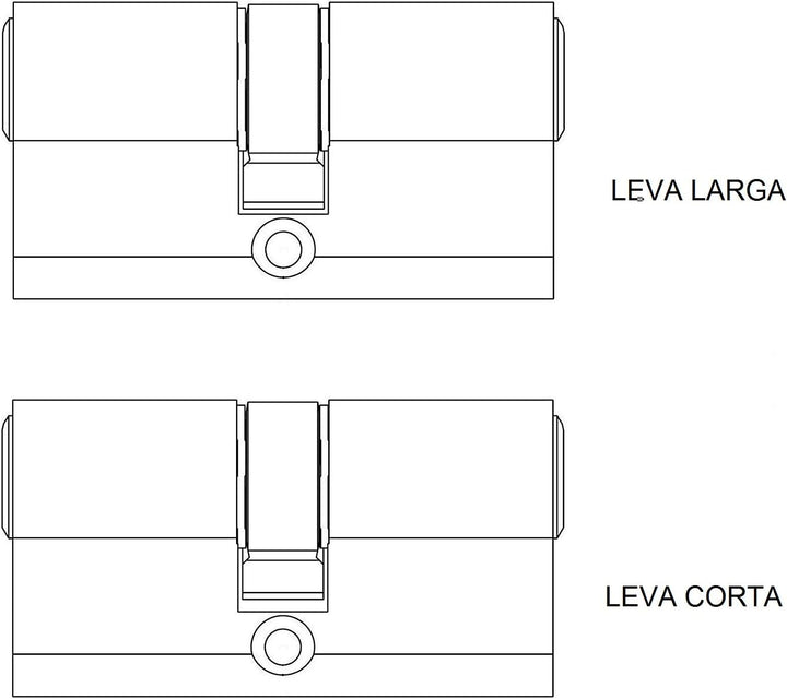 Tesa Assa Abloy, T65D4550N, Sicherheitszylinder, T60 DS, Doppelkupplung, langer Nocken, Schlüssel, v
