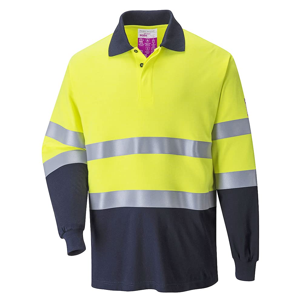 FR Hi-Vis 2-Tone Polo Shirt, colorYeNa talla XXL, XXL