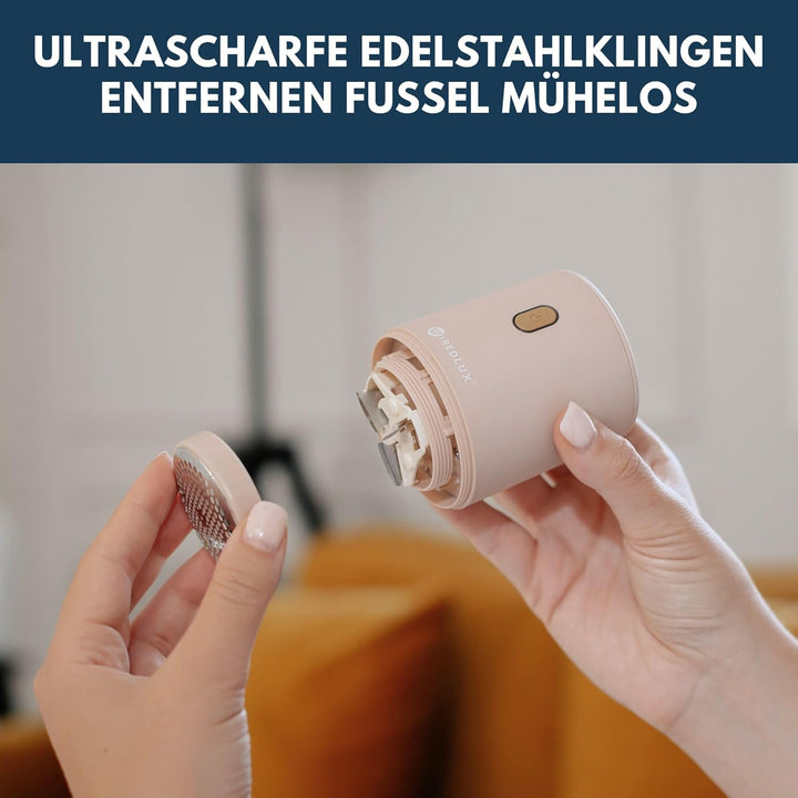 Fusselrasierer elektrisch – Fusselentferner & Entfussler für Kleidung, kompakt & tragbar – wiederauf