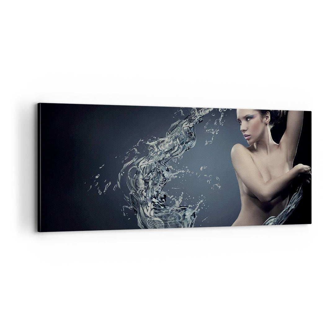 Panorama Bilder auf Leinwand 100x40cm Leinwandbild Weiblich modell posieren schön Gross Wanddeko Bil