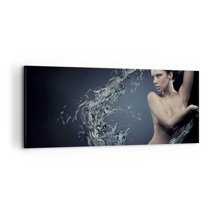 Panorama Bilder auf Leinwand 100x40cm Leinwandbild Weiblich modell posieren schön Gross Wanddeko Bil