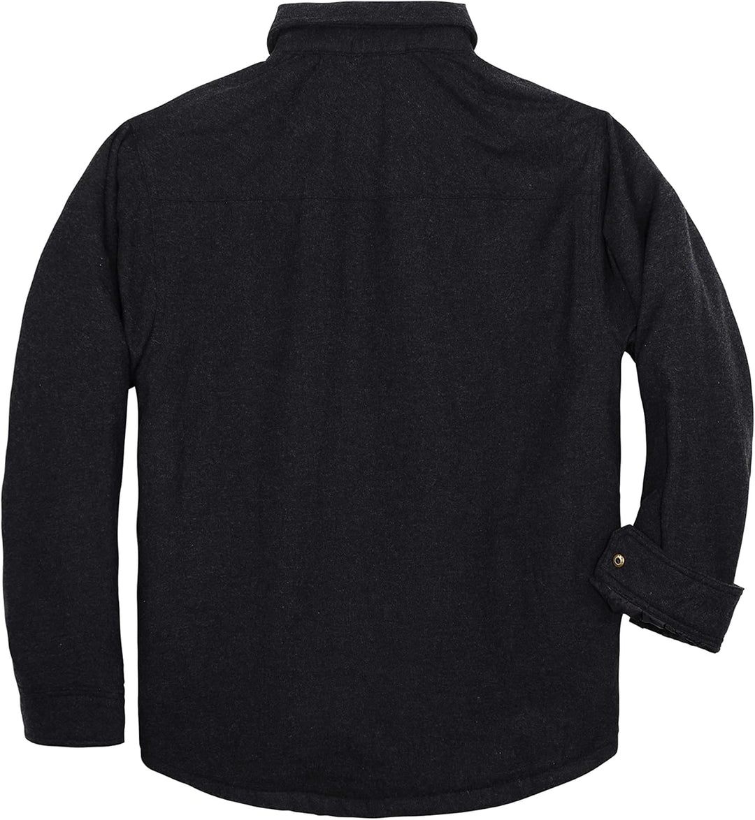 Coevals Club Herren Flanell Jacke Hemd Sherpa Holzfällerhemd Flanellhemd Langarm Kariertes Druckknöp