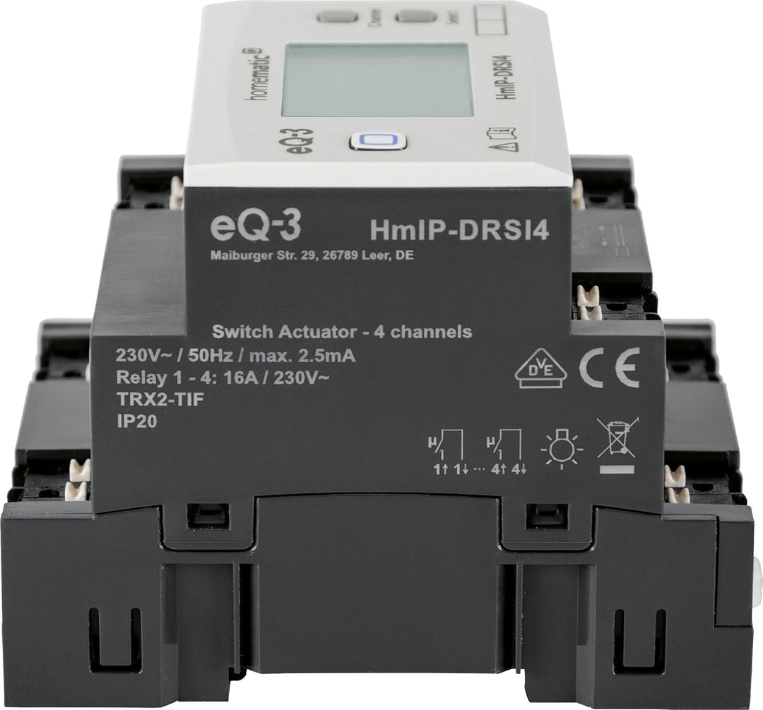 Homematic IP Smart Home Funk-Schaltaktor für Hutschienenmontage HmIP-DRSI4, 4-fach