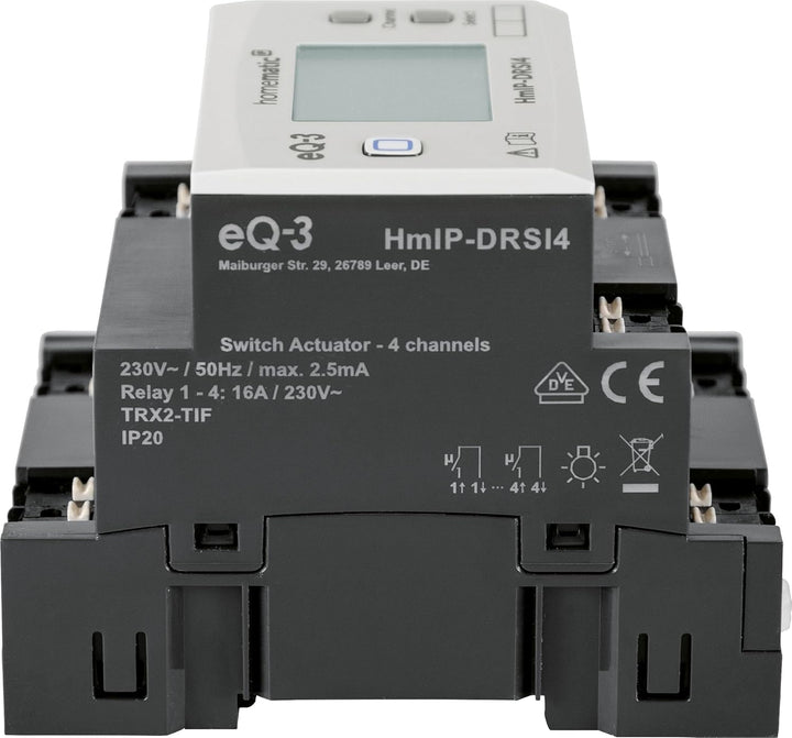Homematic IP Smart Home Funk-Schaltaktor für Hutschienenmontage HmIP-DRSI4, 4-fach