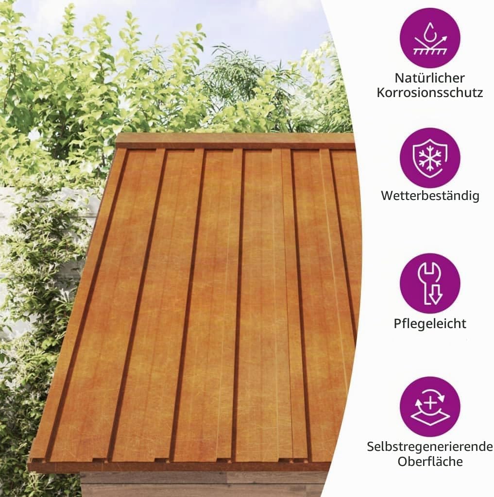vidaXL Dachplatten 36 Stk., Trapezblech Wellblech, Dachblech Profilblech für Gerätehaus, Metallblech