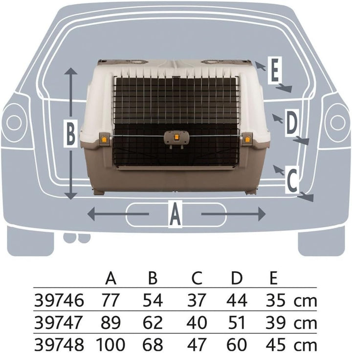 Trixie Skudo Car 100 Transportbox 100 x 68 x 60 cm, Taupe/Sand