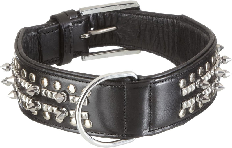 Nobby Leder Halsband DELGADO, schwarz 60 cm (54-59 cm), 50 mm, 1 Stück schwarz L: 60 cm, B: 50 mm, s