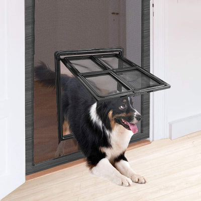 Enjoying Haustier Fliegengitter Tür Hundeklappe für Hunde Grosse Katzen Fliegengitter Tür mit Verrie