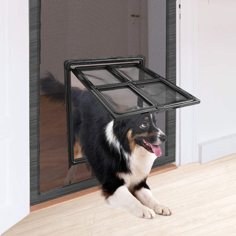 Enjoying Haustier Fliegengitter Tür Hundeklappe für Hunde Grosse Katzen Fliegengitter Tür mit Verrie