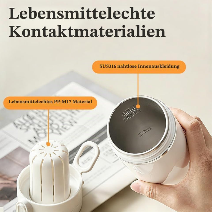 Reisewasserkocher, 450ml Mini Wasserkocher, 12V Elektrischer Reisewasserkocher Klein, Reise Wasserko