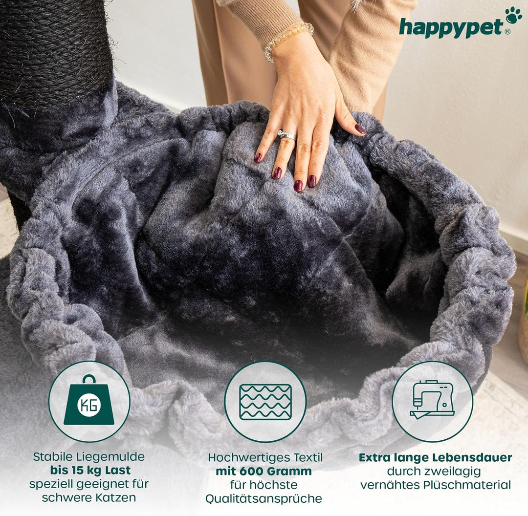 HAPPYPET Universal XXL Liegemulde für Kratzbaum Ø 45 cm - Schlafmulde für grosse Katzen, Maine Coon,