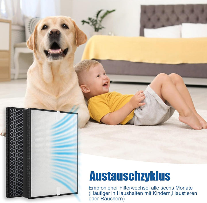 Allyson Ersatzfilter für Philips Luftreiniger AC2882, AC2887, AC2889 & AC3829 – HEPA & Aktivkohle –