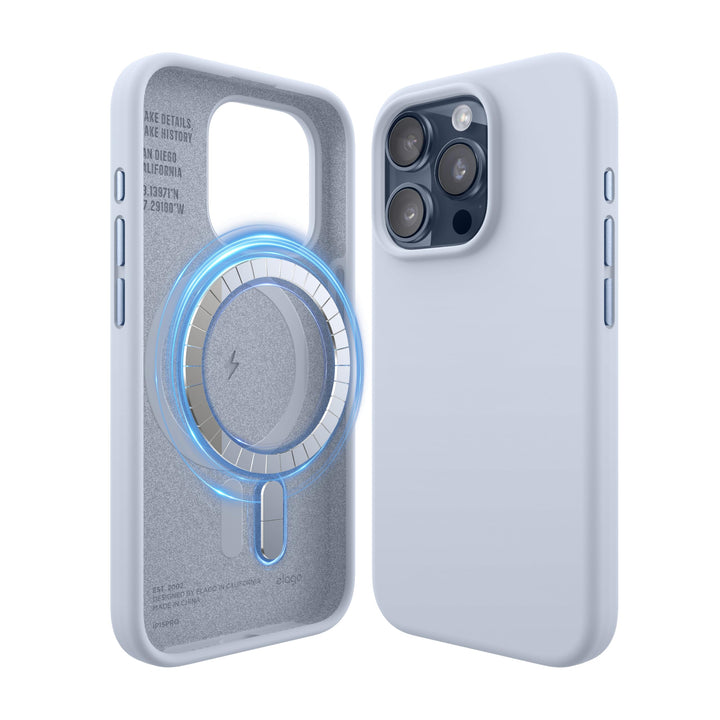elago Magnetische Silikonhülle Kompatibel mit iPhone 15 Pro Hülle, Kompatibel mit MagSafe Alles Zube