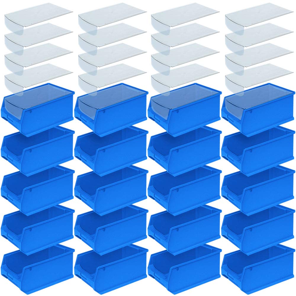 BRB 20 Sichtboxen PROFI LB3 mit Staubdeckel, blau, 7,6 Liter, LxBxH 350x200x150 mm